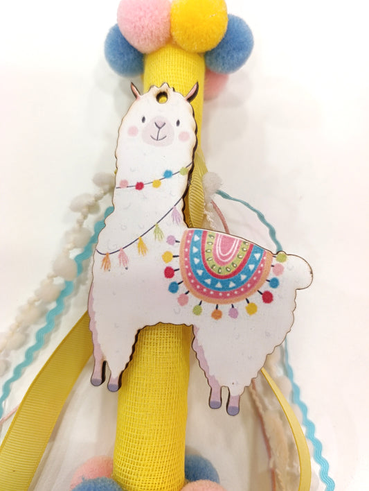 Χειροποίητη πασχαλινή λαμπάδα Λάμα