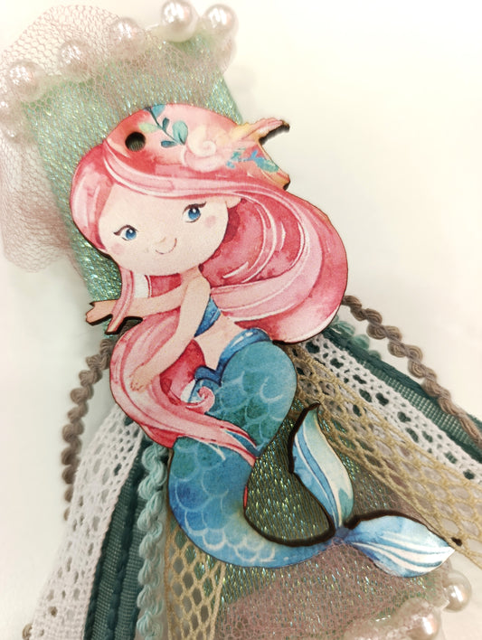 Χειροποίητη πασχαλινή λαμπάδα Γοργόνα