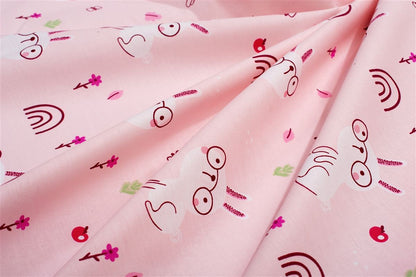Σεντόνια Εμπριμέ Σετ 3 τεμ bebe Rabbit Garden 585 120X160 Pink 100% Cotton
