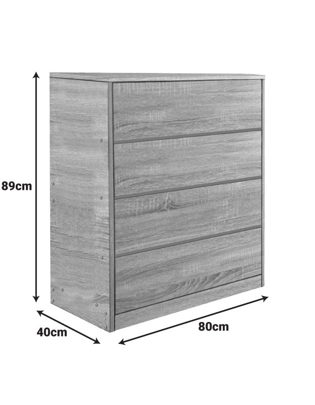 Συρταριέρα Kuanger mdf σε λευκή απόχρωση 80x40x89εκ