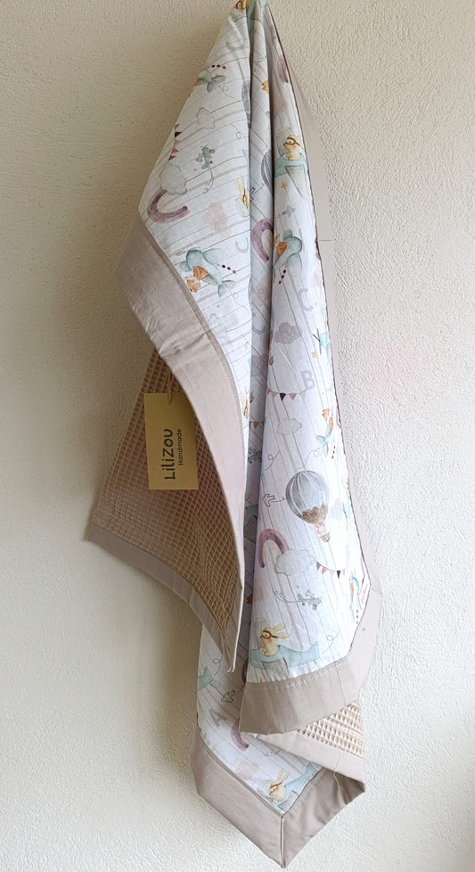 Χειροποίητο κουβερτάκι 70x100 ΙΠΤΑΜΕΝΑ ΖΩΑΚΙΑ