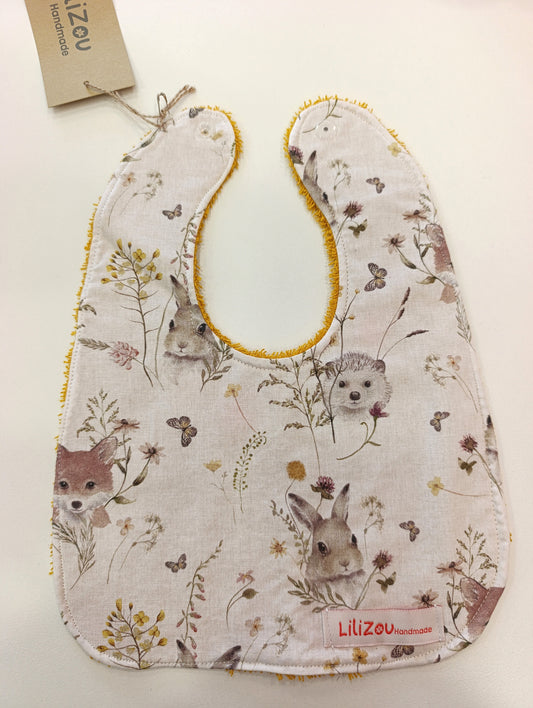 Χειροποίητη σαλιάρα ΖΩΑΚΙΑ ΠΕΔΙΑΔΑΣ