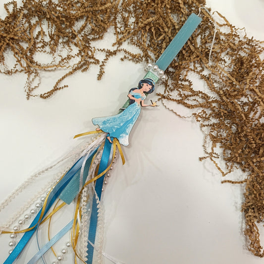 Χειροποίητη πασχαλινή λαμπάδα Γιασμίν