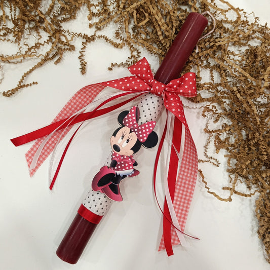 Χειροποίητη πασχαλινή λαμπάδα Minnie