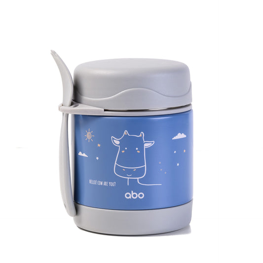 ΘΕΡΜΟΣ ΦΑΓΗΤΟΥ 300ml ΜΕ ΚΟΥΤΑΛΟΠΙΡΟΥΝΟ HELLO! COW ARE YOU?