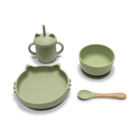 Σετ Φαγητού Σιλικόνης 4τμχ Natural Fresh Green Lorelli