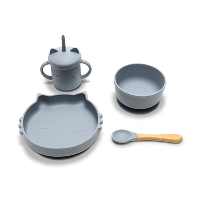 Σετ Φαγητού Σιλικόνης 4τμχ Natural Grey Lorelli