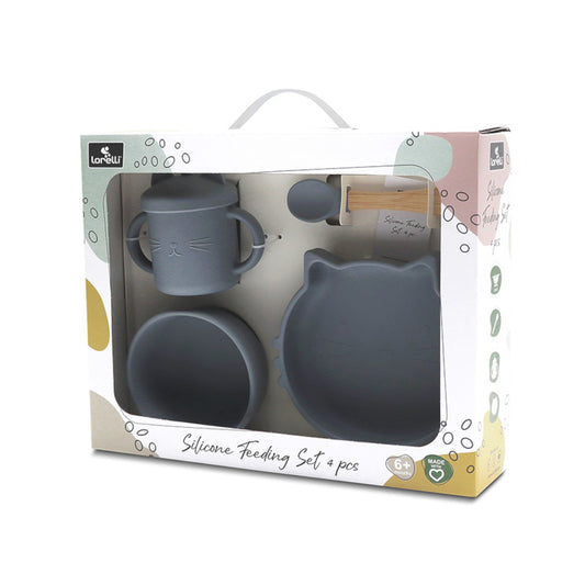 Σετ Φαγητού Σιλικόνης 4τμχ Natural Grey Lorelli