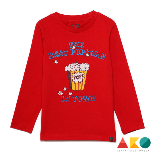 Μπλούζα μακρυμάνικη The best popcorn in town AKO