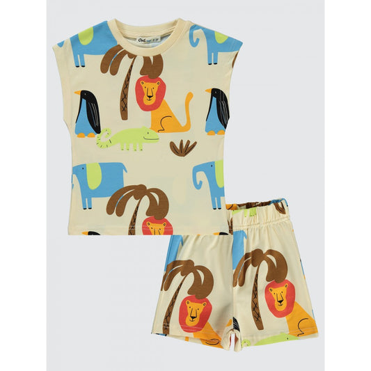 Σετ αμάνικη μπλούζα/βερμούδα