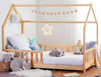 Παιδικό Κρεβάτι Bosco Atmosphera, Τύπου Montessori με διαστάσεις 195x98x145.5cm Απόχρωση ξύλου