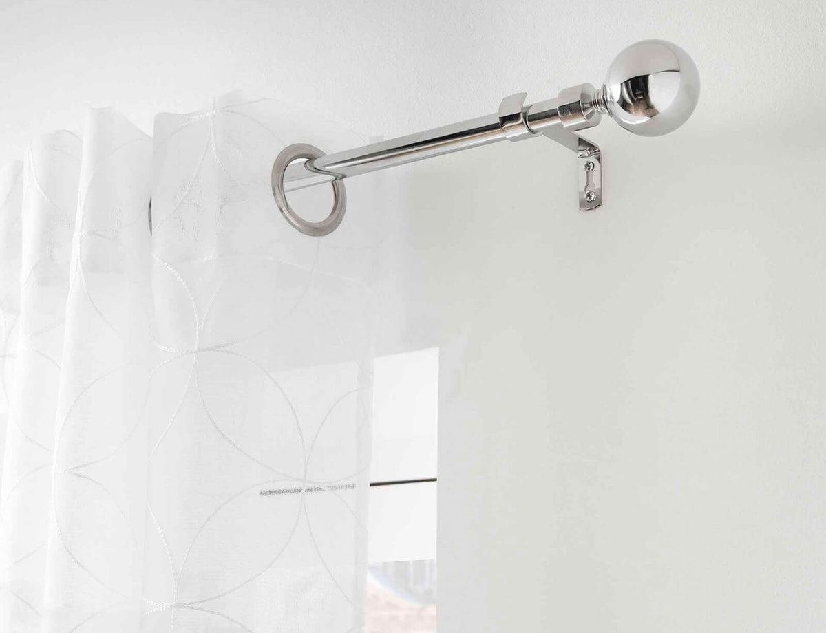 Μονό Κουρτινόξυλο Sphera Douceur d'intérieur με διάμετρο 19mm και επέκταση 120 - 210cm - Chrome