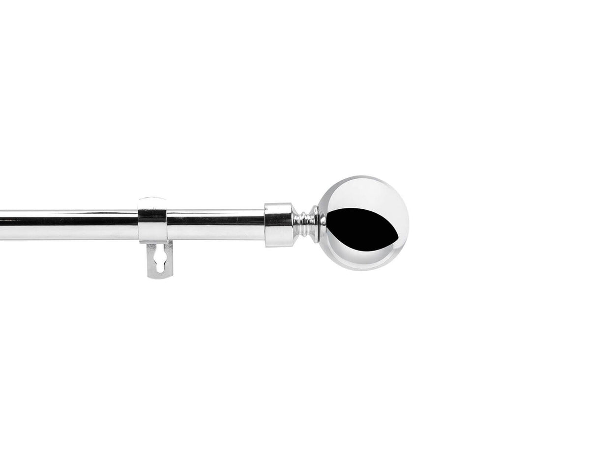 Μονό Κουρτινόξυλο Sphera Douceur d'intérieur με διάμετρο 19mm και επέκταση 120 - 210cm - Chrome